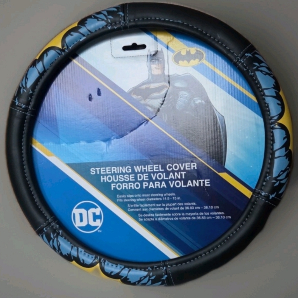 DC Black and Blue Batman Steering Wheel Cover